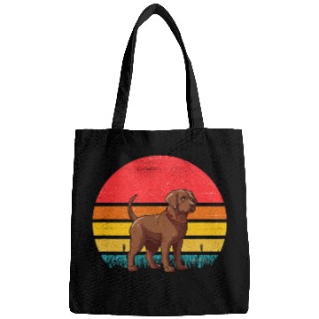Discover Chocolate Labrador Sunset Retro Dog vintages Design Mom Dad Bags