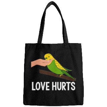 Discover Love Hurts Budgie Budgerigar Bird Parakeet Parrot Animal Pet Bags
