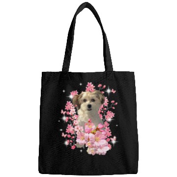 Discover Chinese Crested Powderpuff Cherry Blossom Flowers Bags