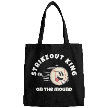 Discover Baseball Pitcher Strikeout King on the Mound Bags