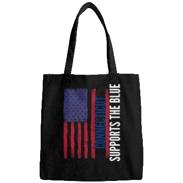 Discover Connecticut Backs the Blue American Flag Police Support Bags