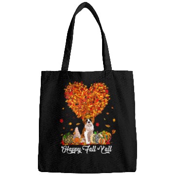 Discover Happy Fall Yall Funny Bernard Autumn Pumpkins Bags