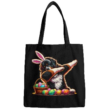 Discover Dabbings Easter Bunny Landseer Newfoundland Dog Bags