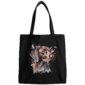 Discover Colorful German Shorthaired Pointer watercolor art Bags