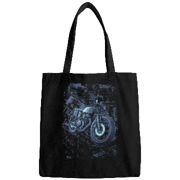 Discover Biker Old School vintages Rider Motorcycle Design Bags