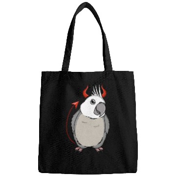 Discover Scary Devil Costume Parrot I Whitefaced Grey Cockatiel Bags