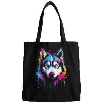 Discover Colorful Siberian Husky Dog Bags