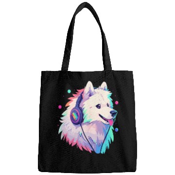 Discover Cute Samoyed DJ Electronic Music Festival Bags