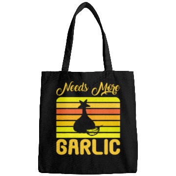 Discover Funny Garlic Lover Chef Cooking Needs More Garlic Bags