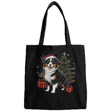 Discover Australian Shepherd Santa Christmas Australian Shepherd Bags