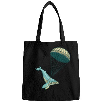 Discover Blue Whale Parachute Illustration Bags