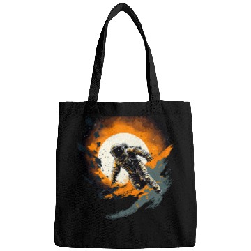 Discover astronaut floating in space Galactic spaceman Idea Creative 1 Bags