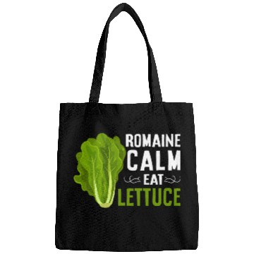 Discover Romaine Calm Eat Lettuce Vegetable Puns And Vegetarian Humor Bags