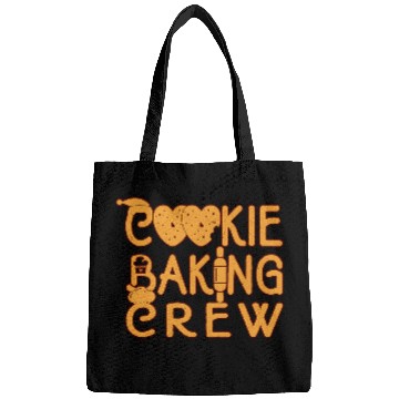 Discover Cookie Baking Crew Christmas Funny Gingerbread xmass Baker Bags