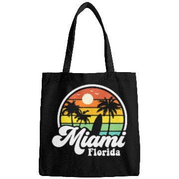 Discover Surf Life Miami Florida Dreaming Beach Palm Summer Vacation Surfing Bags