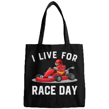 Discover I Live For Race Day Go Kart Racer Race Racing Driving 21 Bags