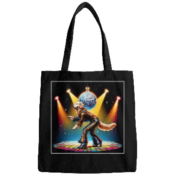 Discover Golden Retriever Dog Dancing Disco Bags