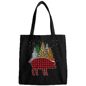 Discover red buffalo plaids pig tree leopard animal christmas pajamas Bags