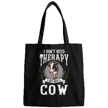 Discover Cow Therapy Cattle Farmer Agriculture Cow Bags