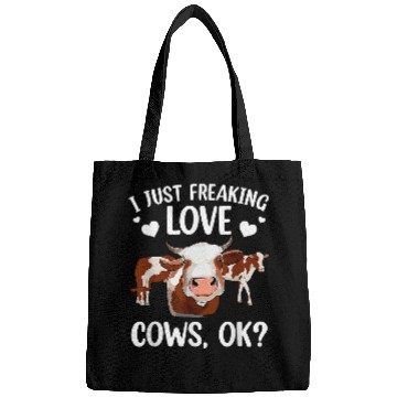Discover Cow Lover Farmer I Just Freaking Love Cows Ok Bags