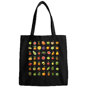 Discover fruit farmer market apple orange grape lime banana pear Bags