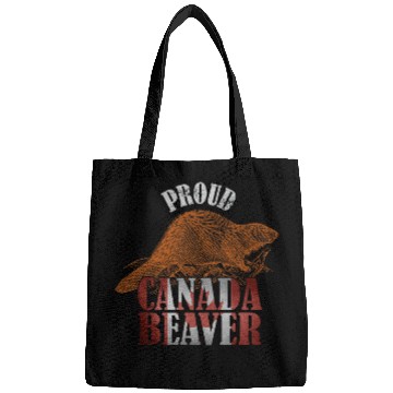 Discover Proud Canadian Flag Canada Beaver Bags