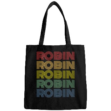 Discover Robin Wordmark Pattern Personalized Name Retro Bags
