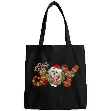Discover Joy Christmas Shih Tzu Dog Santa Pajamas Xmas Bags