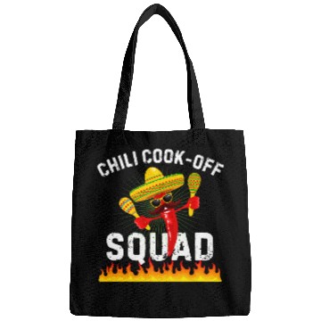 Discover Chili Cook Off Squad Chili Contest Red Pepper Flames Bags