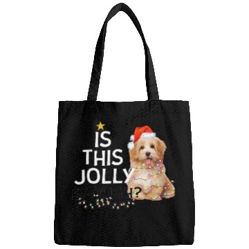 Discover Shih Tzu Santa Hat Lights xmass This Is Jolly Enough Bags