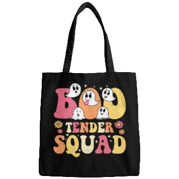Discover Bootender Squad Groovy Halloween Bartender Funny Bags
