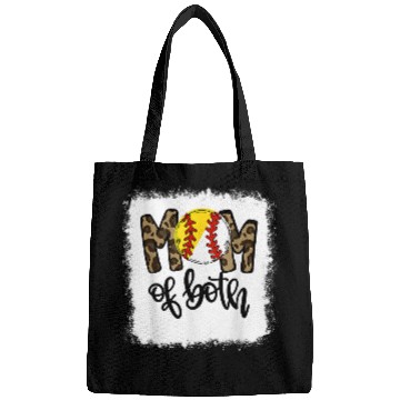 Discover Bleached Mom Of Both Leopard Baseball Mom Softball Mom 2 Bags
