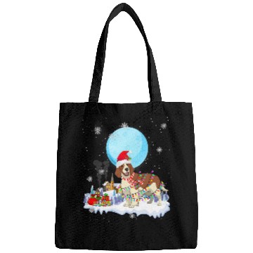 Discover Springer Spaniel Dog Cute Christmas Lights Lover Tee Bags