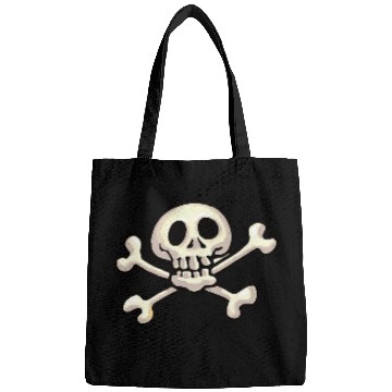 Discover Funny Cartoon Skull and Crossbones Bags