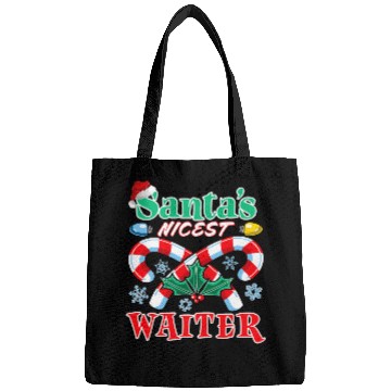 Discover Santas Nicest Waiter Christmas Naughty Or Nice List Bags