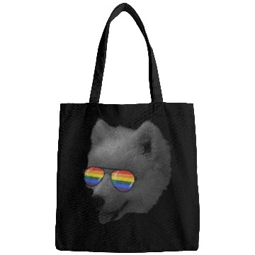 Discover Dog Samoyed Pride Month samoyed Rainbow Flag Bags