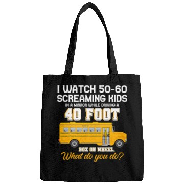 Discover Funny School Bus Mirror While Driving Schoolbus Lover Bags