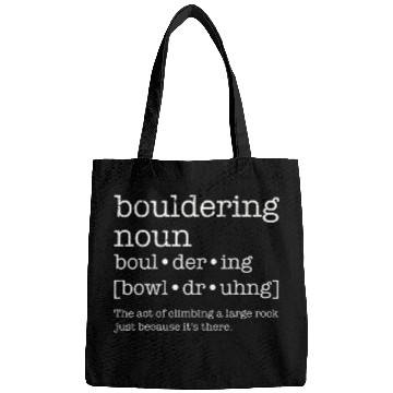 Discover Bouldering noun Rock Climbing Climber Bags