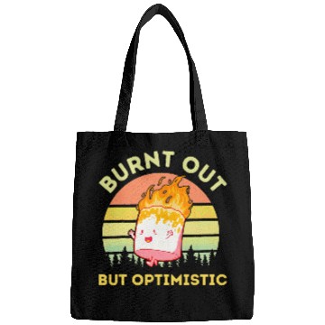 Discover Burnt Out But Optimistic Retro vintages Sunset Marshmallow Bags