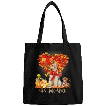 Discover Its Fall Yall Wire Fox Terrier Dog Lovers Thanksgiving205 Bags