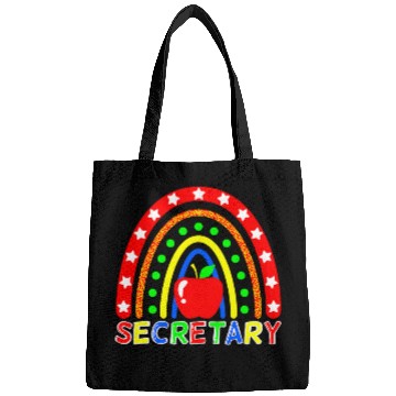 Discover Secretary Boho Rainbow Funny Back To School Bags
