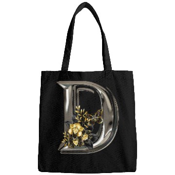 Discover Initial Letter D Monogram with Flowers and Butterfly Bags