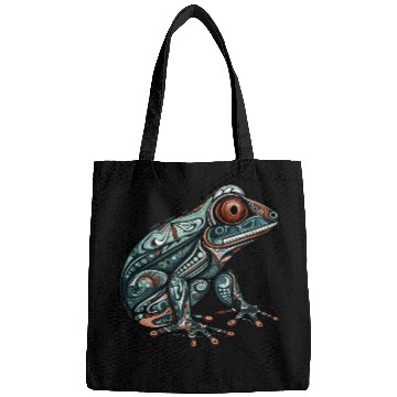 Discover Frog Native American Indian Style Art Pacific Northwest Bags