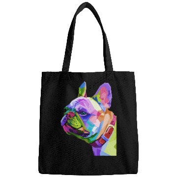 Discover Frenchie French Bulldog Pop Art Portrait Bouledogue Bags