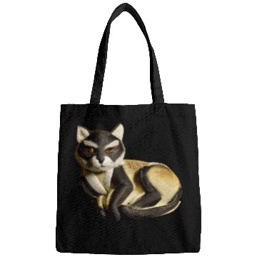 Discover Cat humorous art meow kitty portrait cute kitten silly cat Bags