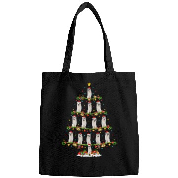 Discover Funny xmass Lighting Santa Great Pyrenees Christmas Tree Bags