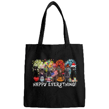 Discover Happy Everything Chocolate Lab Dog Seasons All Year Tree Lov47 Bags