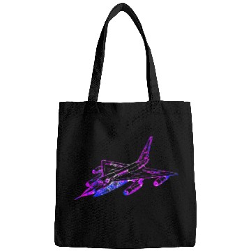 Discover Colorful Fighter jet Airplane Art Bags