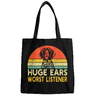 Discover Huge Ears Worst Listener Funny German Shorthaired Mens Bags