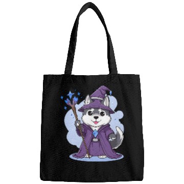 Discover Husky Wizard Funny Dog Magic 2 Bags